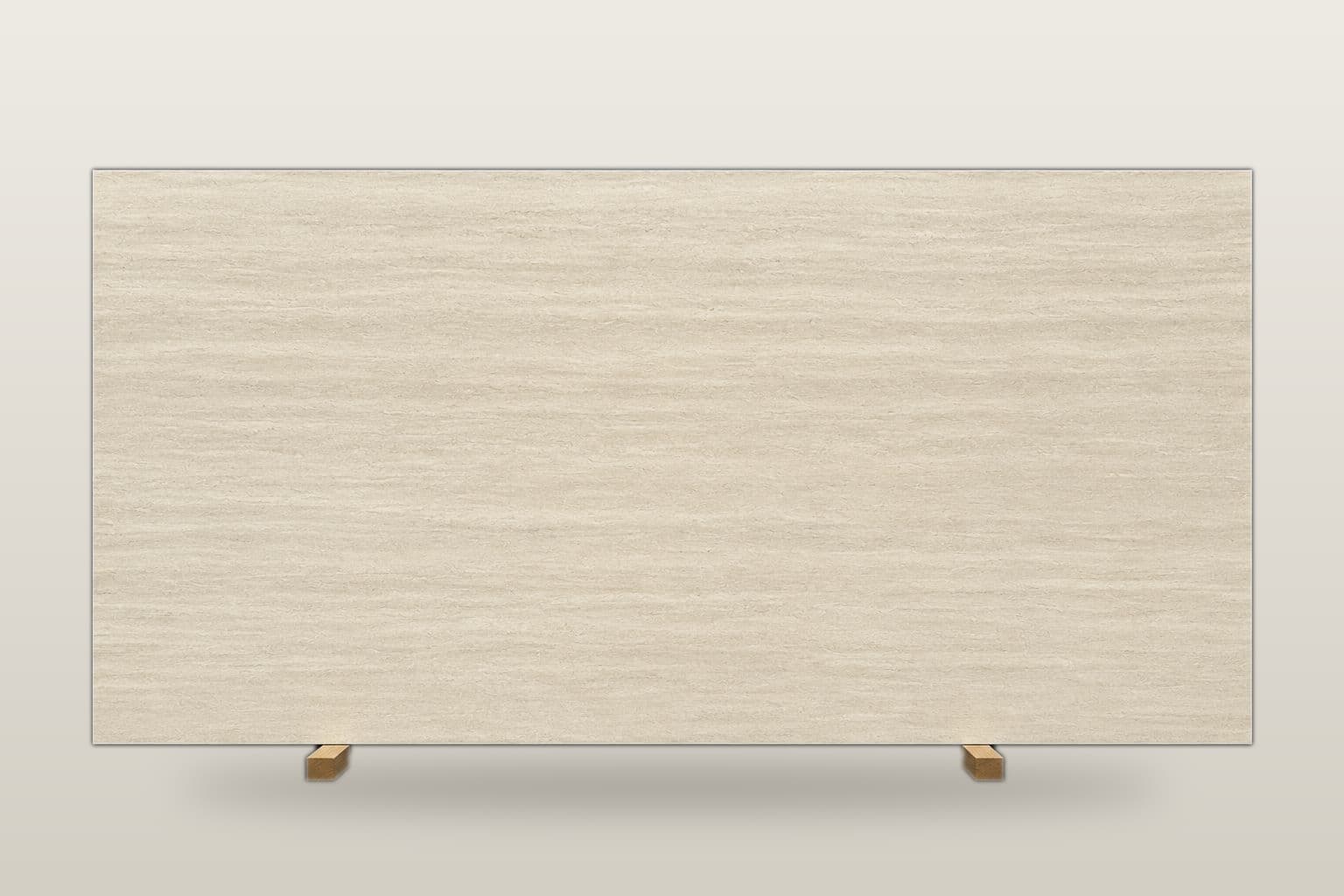 Sintered stone slab, warm marble-look finish