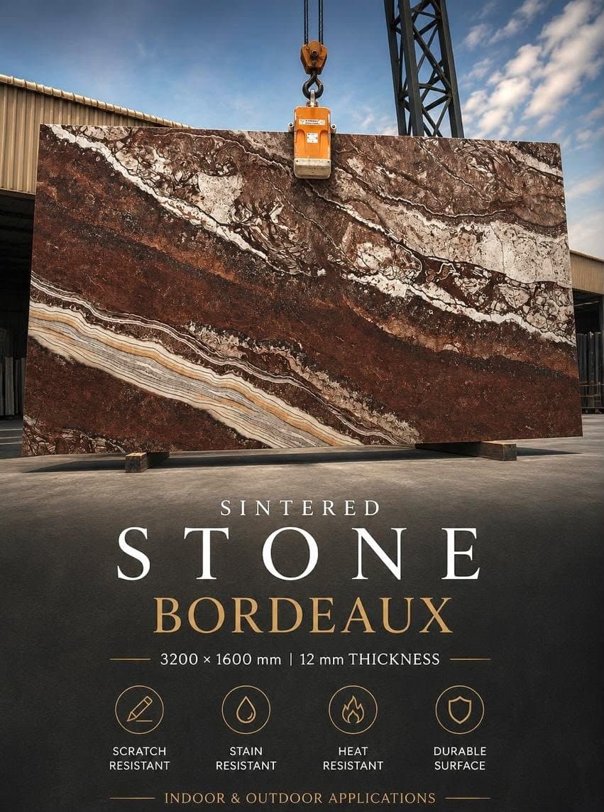 Bordeaux sintered stone slab