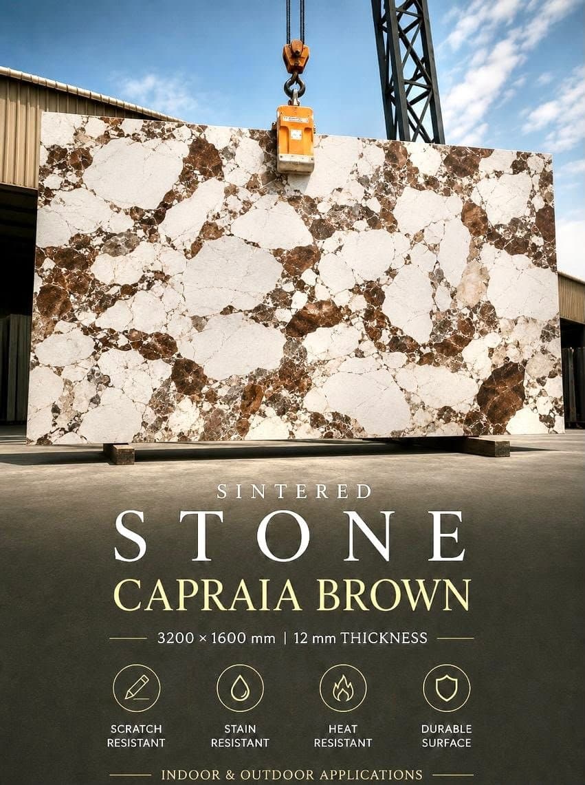 Capraia Brown sintered stone slab