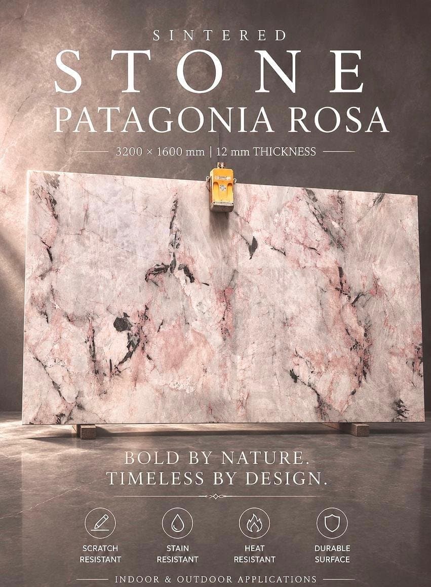 Monet Rosa sintered stone slab
