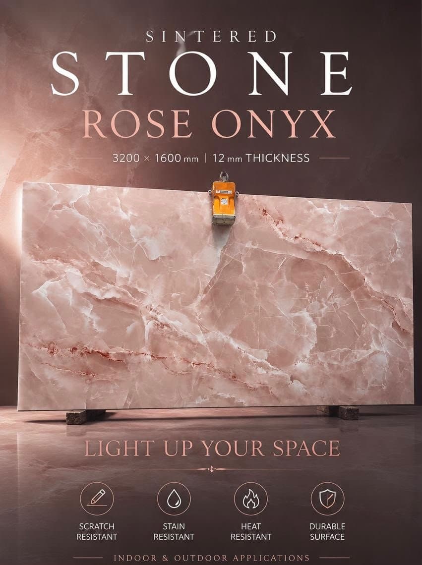 Rose Onyx sintered stone slab